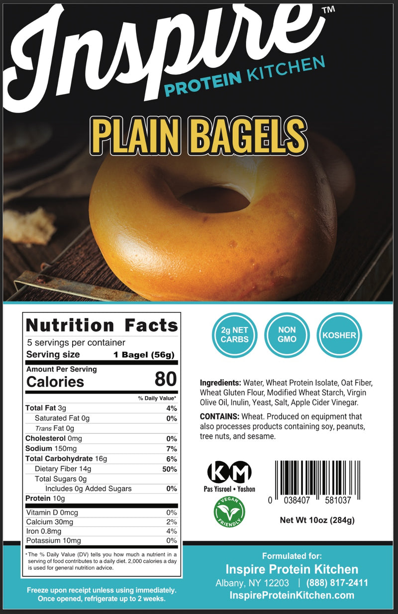 Inspire Protein Kitchen Bagels, 10oz (284g)