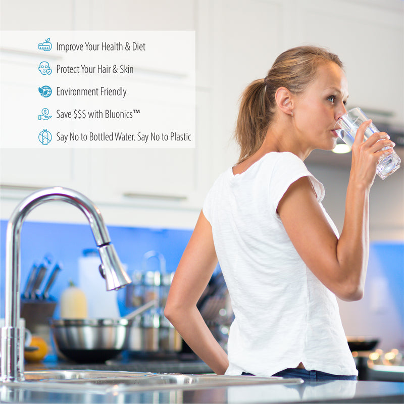 Bluonics 55W UV Ultraviolet + Sediment & Carbon Well Water Purifier Big Blue 4.5