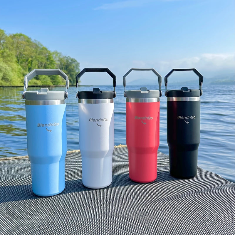 BlendnGo Travel Essential Flip Straw Tumbler