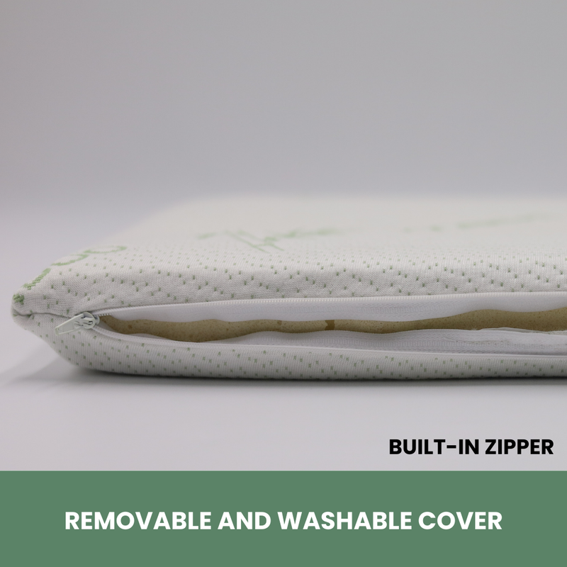 100% Organic Latex Seat Cushion Perfect for Office Chair, Car Seat, Kitchen Chair with Zipper Cover [GOLS CERTIFIED]