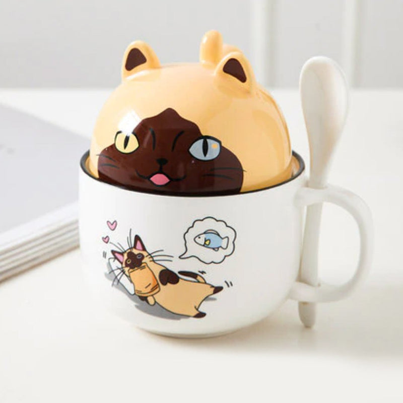 Cute Cartoon Ceramic Cat Cup | LIMITED STOCK