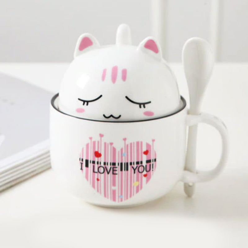 Cute Cartoon Ceramic Cat Cup | LIMITED STOCK