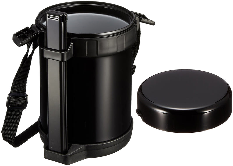 Zojirushi Mahobin (Zojirushi) Heat-Retaining Stainless Steel Lunch Box Lunch Jar About 3 Bowls About 1.2 Go Microwave Compatible Black Sl-Gh18-Ba