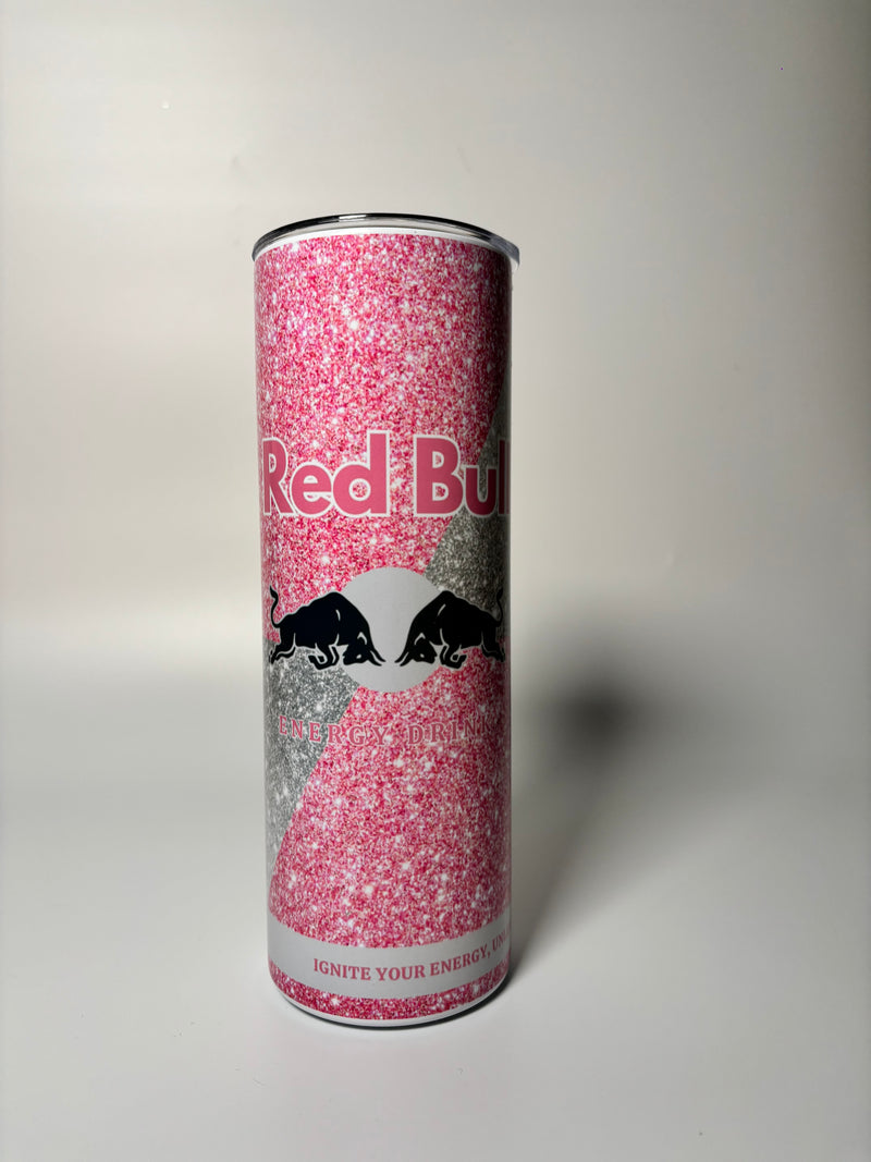 Pink Sparkle Energy Drink Tumbler – 20oz