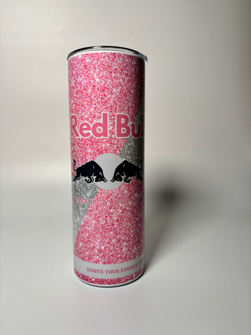 Pink Sparkle Energy Drink Tumbler – 20oz