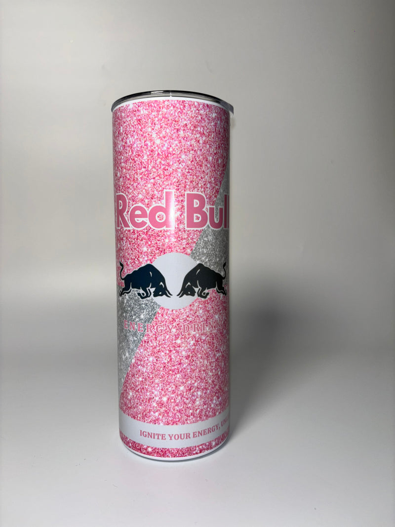 Pink Sparkle Energy Drink Tumbler – 20oz