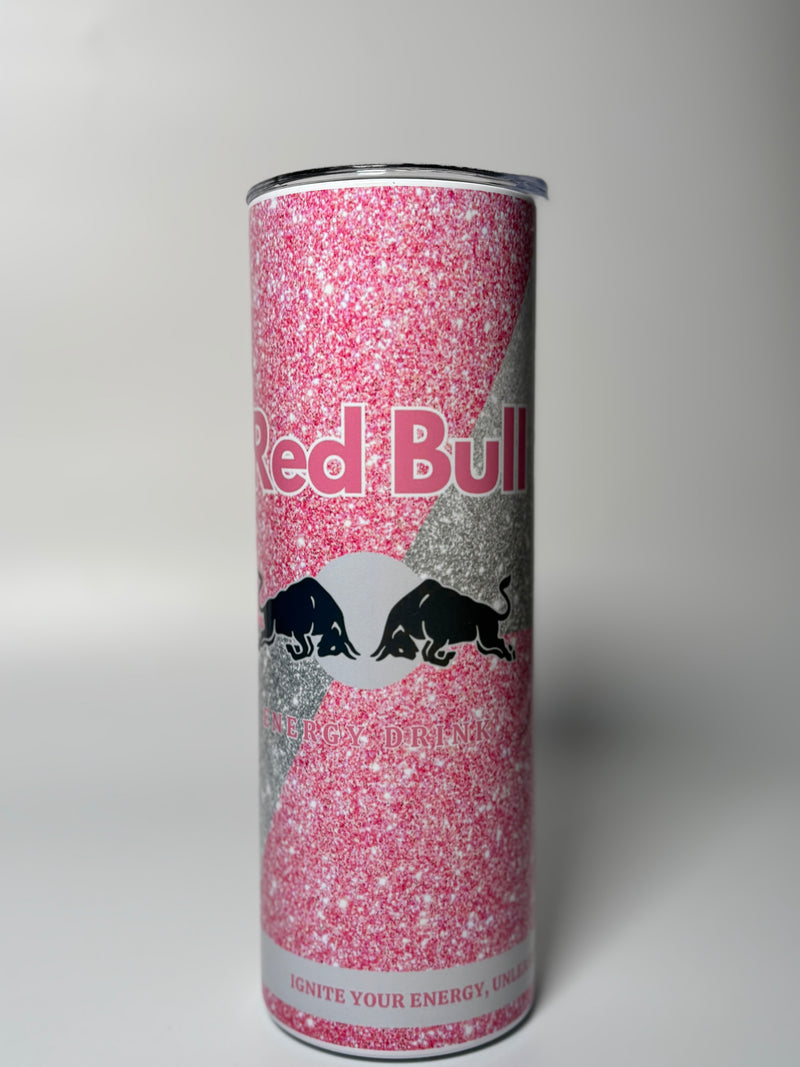 Pink Sparkle Energy Drink Tumbler – 20oz