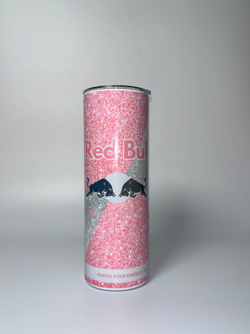 Pink Sparkle Energy Drink Tumbler – 20oz