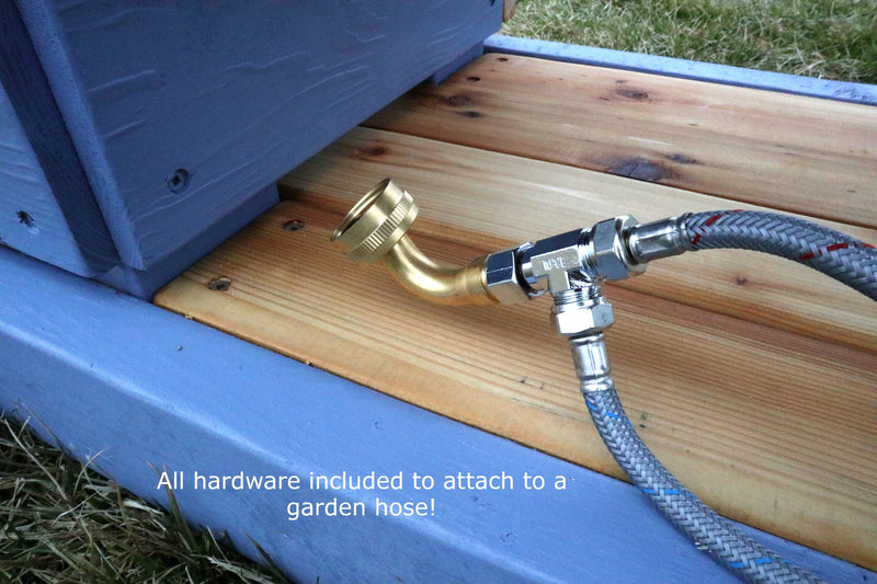 Painted Mud Kitchen with Oven and Working Sink