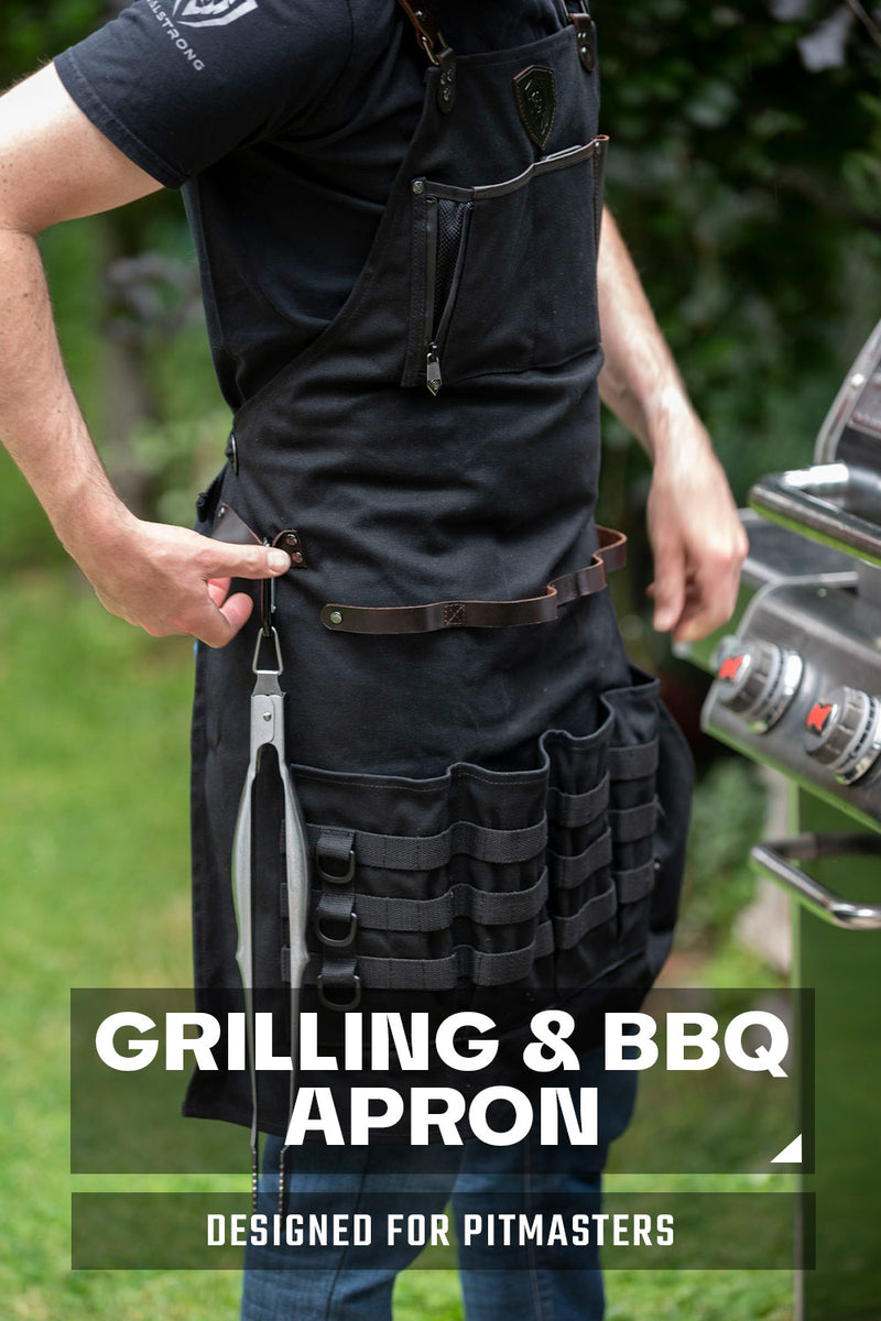 BBQ Apron |  Heavy-Duty Waxed Canvas | Professional Chef's Kitchen Apron | Dalstrong ©