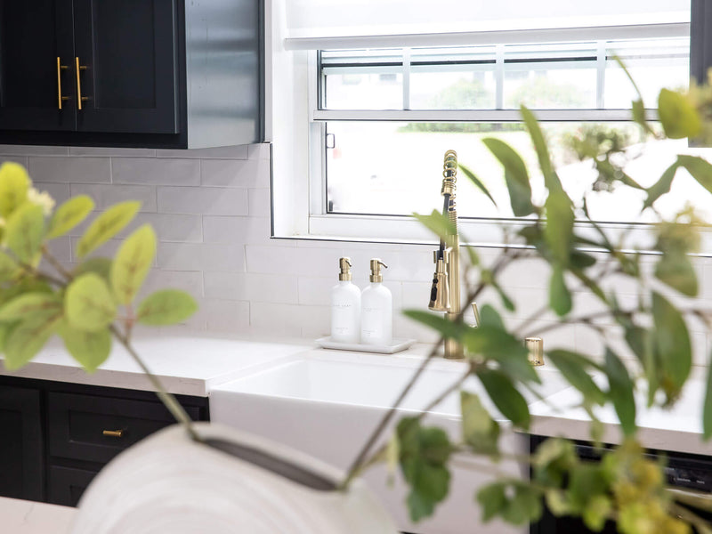Soap Dispenser and Tray Set For The Kitchen