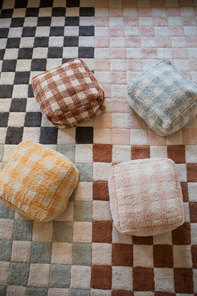 WASHABLE RUG KITCHEN TILES ROSE