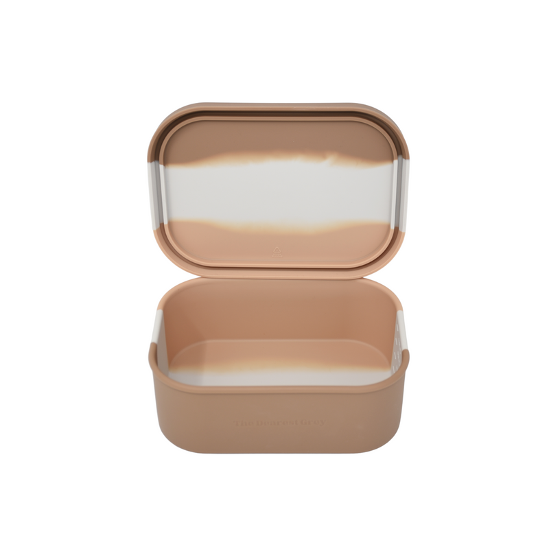 Jumbo No Divider Bento - Tan Tie Dye