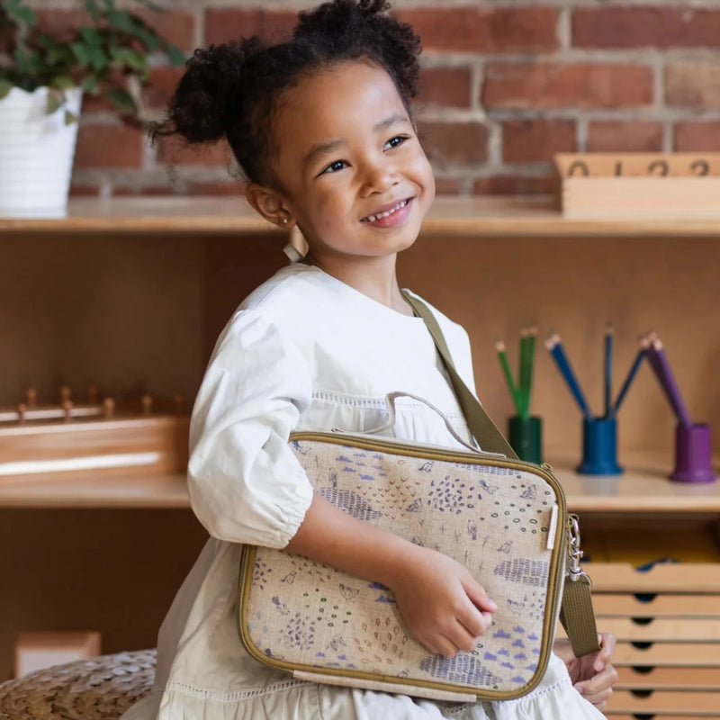 SoYoung Insulated Lunch Bag - Toxin Free Lining, Washable Linen Outer