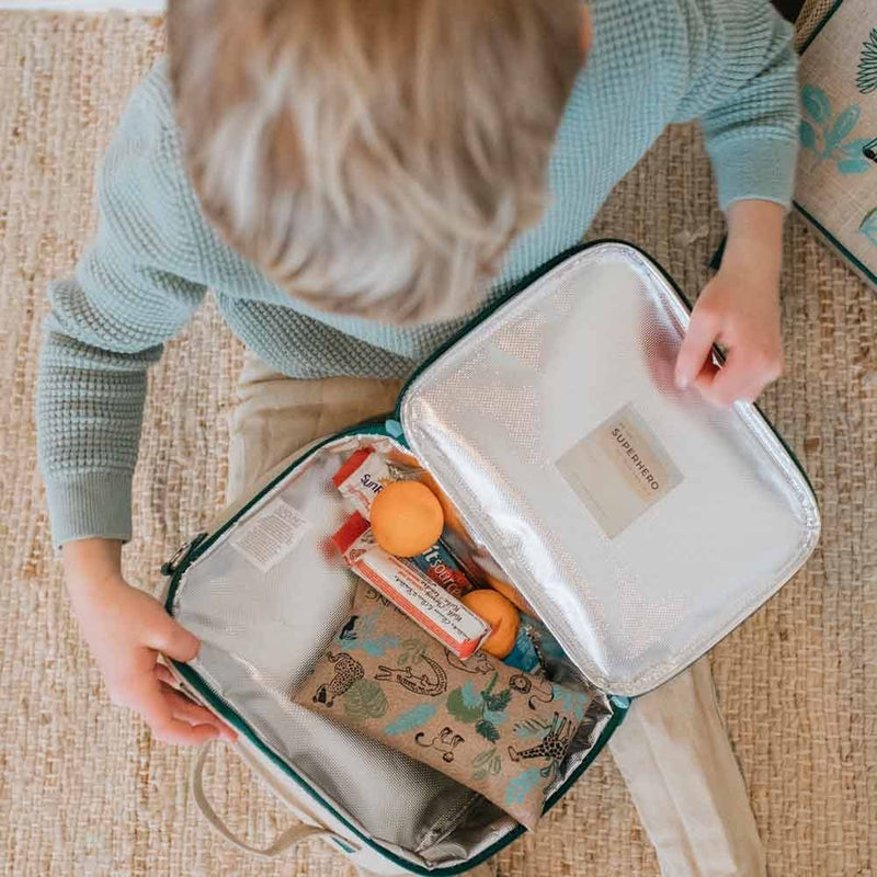 SoYoung Insulated Lunch Bag - Toxin Free Lining, Washable Linen Outer