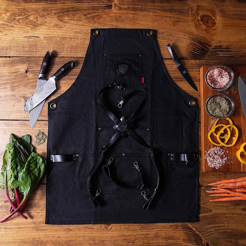 Sous Team Apron | Heavy-Duty Waxed Canvas | Professional Chef's Kitchen Apron | Dalstrong ©
