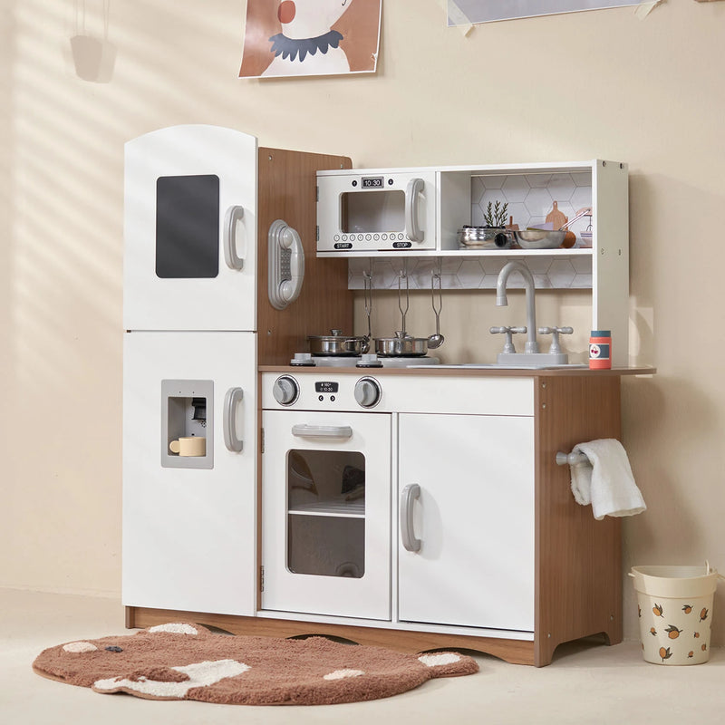 Signature Modern Wooden Play Kitchen - White