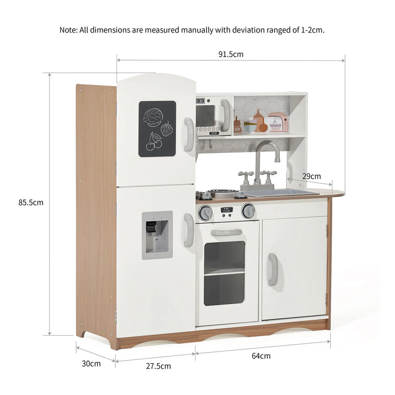 Signature Modern Wooden Play Kitchen - White