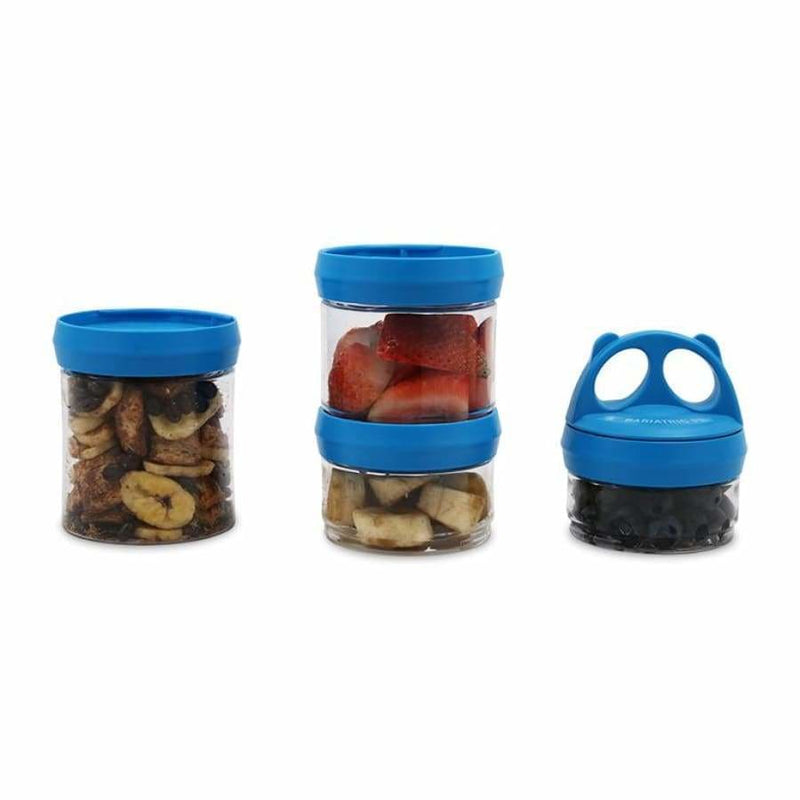 4 Compartment Twist Lock, Stackable, Leak-Proof, Food Storage, Snack Jars & Portion Control Lunch Boxby BariatricPal - Variety Pack