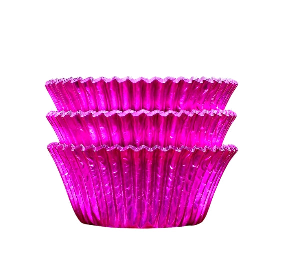 Bulk Cupcake Liners: Hot Pink Foil
