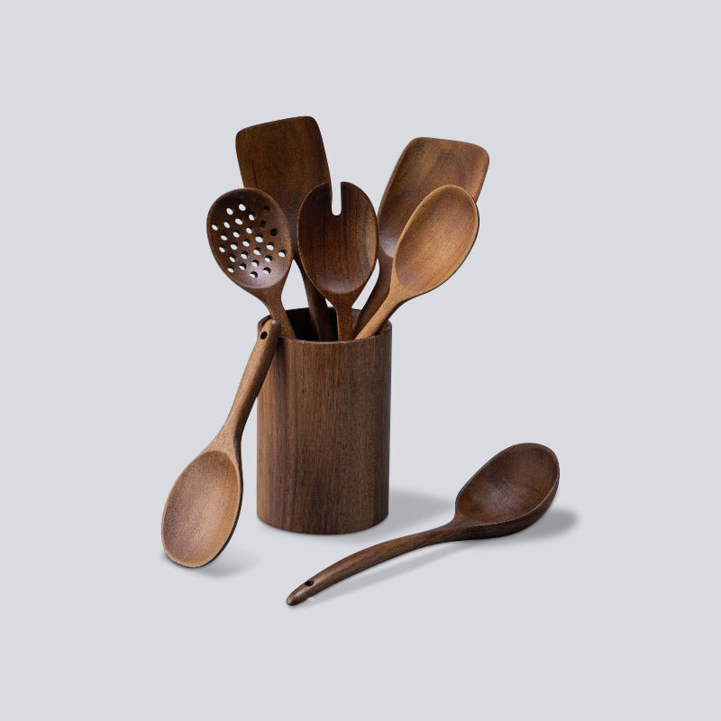 Wooden Kitchen Utensils Set