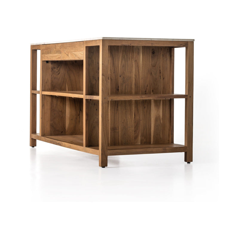 Four Hands Indira Kitchen Island-Smoked Acacia MDP