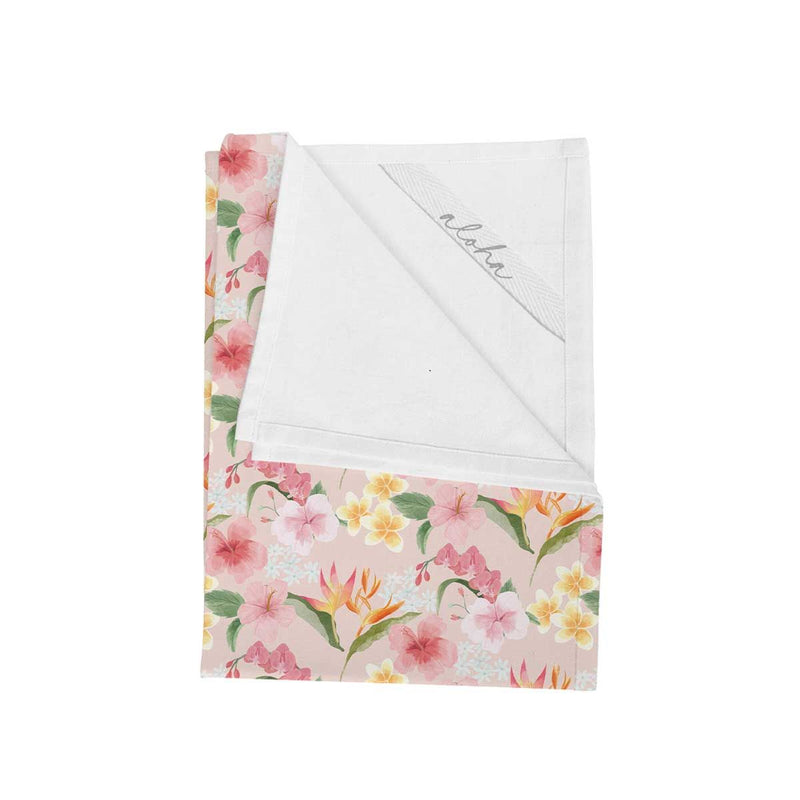 Aloha Flower Flour Sack Kitchen Towel