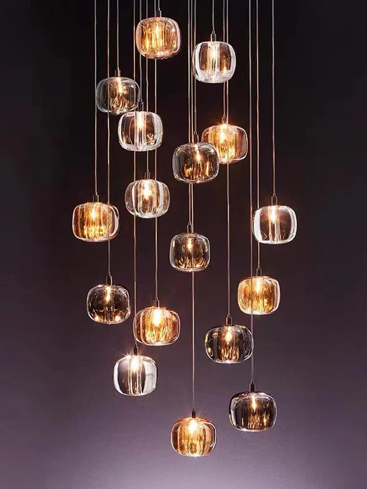 Afralia™ Nordic Crystal Ceiling Chandelier LED Light for Living Room, Bedroom, Dining Room, Kitchen