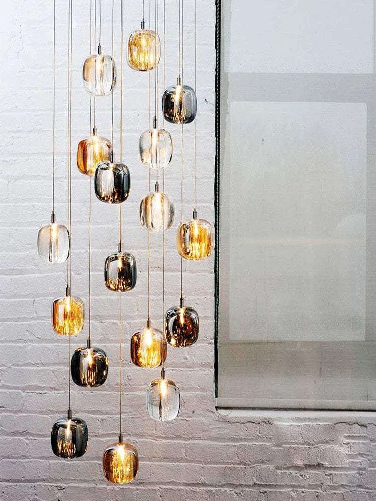 Afralia™ Nordic Crystal Ceiling Chandelier LED Light for Living Room, Bedroom, Dining Room, Kitchen