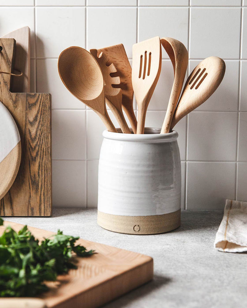 Beehive Crock + Essential Kitchen Utensils Set