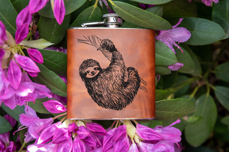 Personalized Leather Flask | Groomsmen Gift | Wedding Party | Bridesmaids Gift