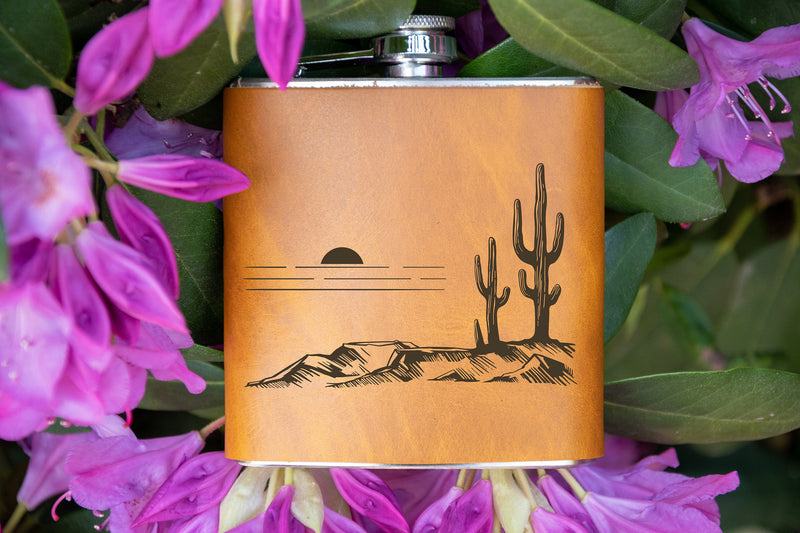Personalized Leather Flask | Groomsmen Gift | Wedding Party | Bridesmaids Gift