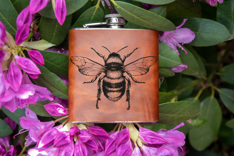 Personalized Leather Flask | Groomsmen Gift | Wedding Party | Bridesmaids Gift