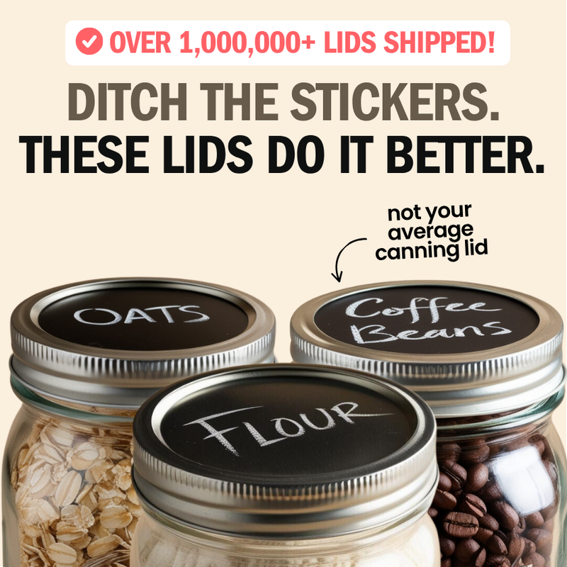 Premium Chalkboard Top Mason Jar Lids (24 lid bundle)