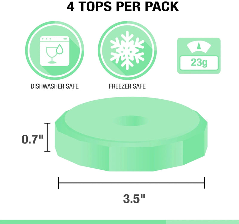 Masontops FOUR COLOUR Tough Top Airtight Lids - WIDE MOUTH