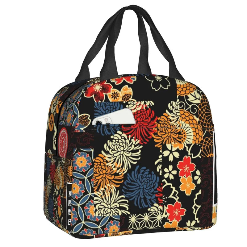 Japanese-theme Floral Insulated Lunch Bag Collection