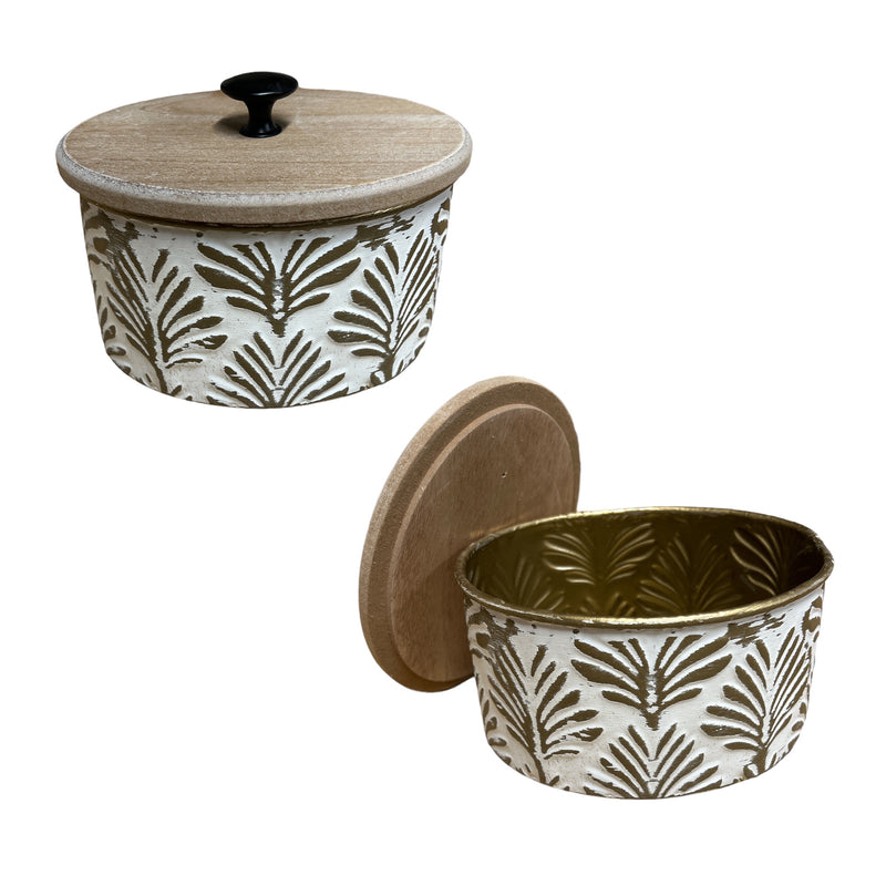 Pressed Tin Tea Bag storage Boxes