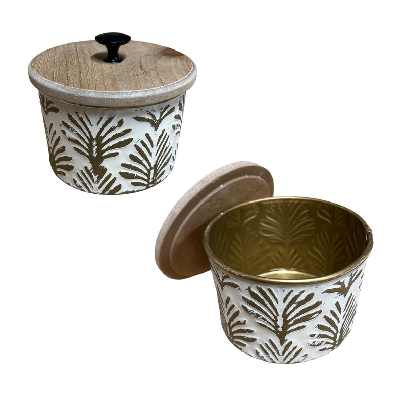 Pressed Tin Tea Bag storage Boxes