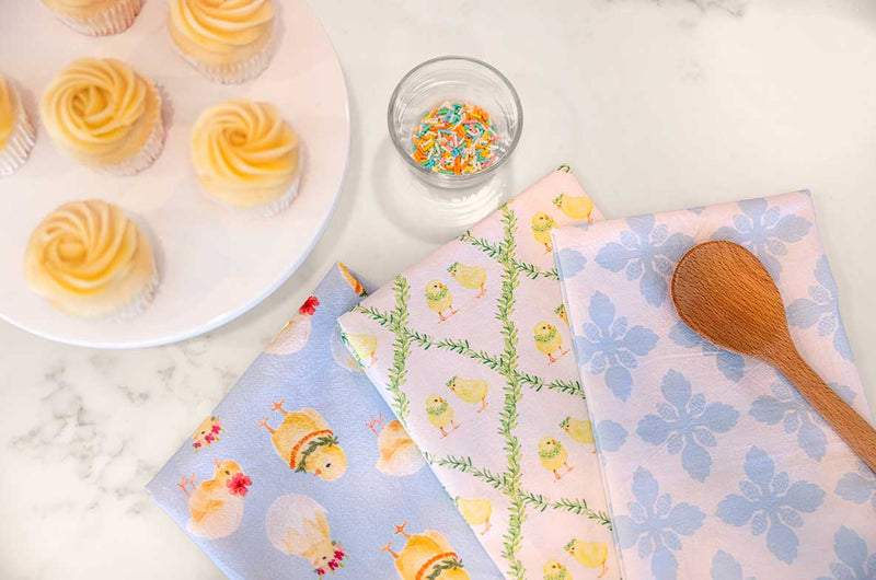 Easter Blue Quilt Kitchen Towel