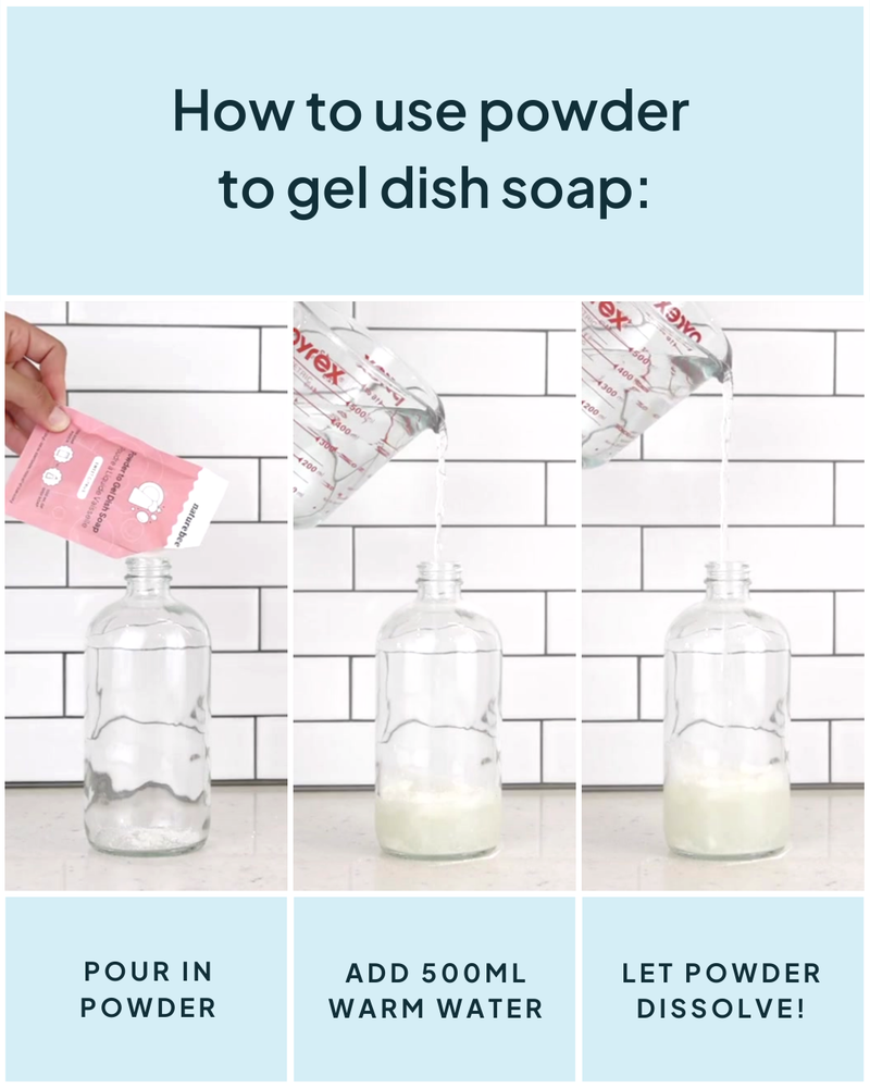 Powder to Gel Kitchen Dish Soap Scent Variety Pack | Nature Bee