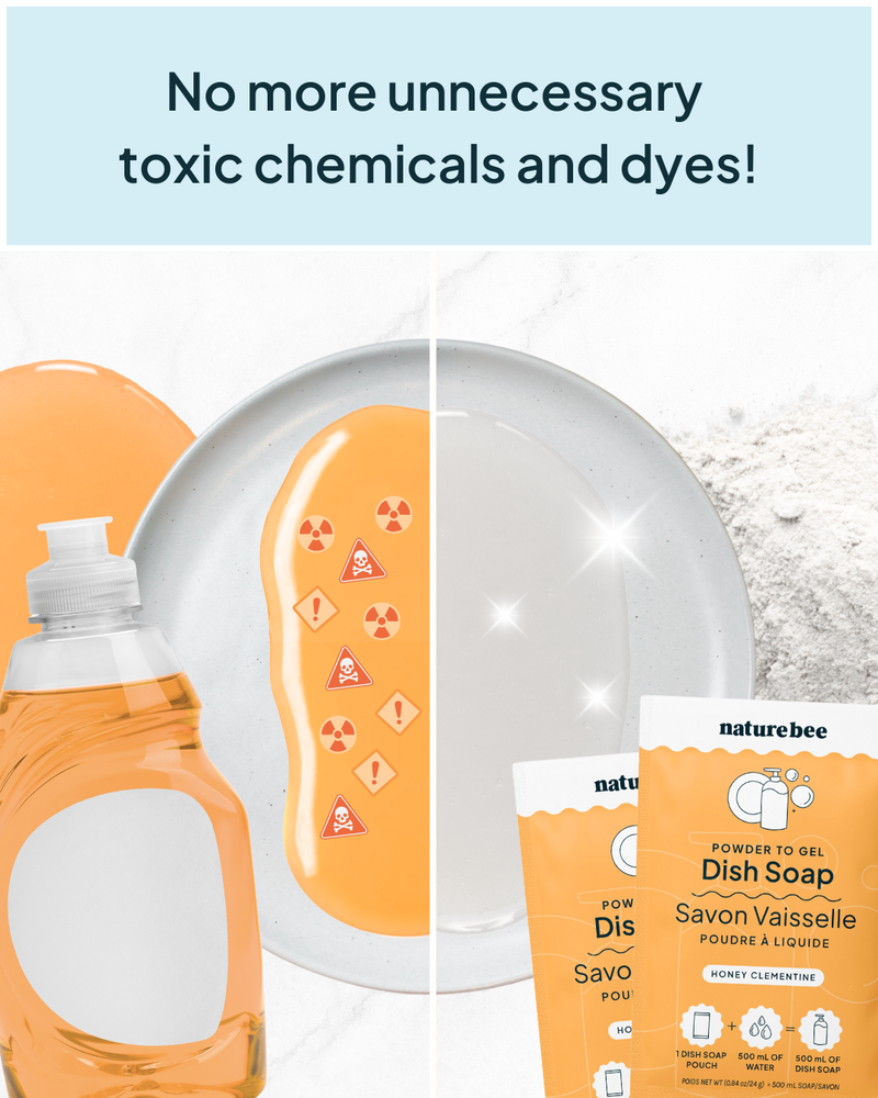 Powder to Gel Kitchen Dish Soap Scent Variety Pack | Nature Bee