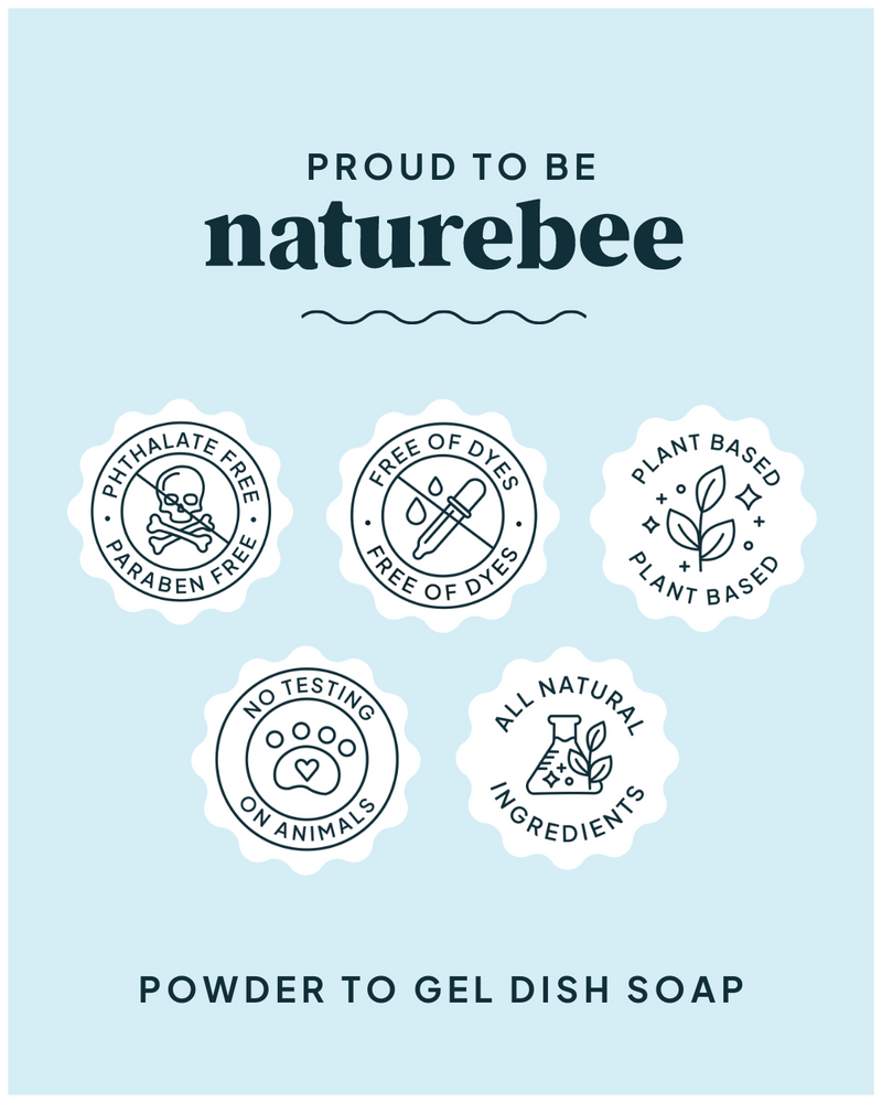 Powder to Gel Kitchen Dish Soap Scent Variety Pack | Nature Bee