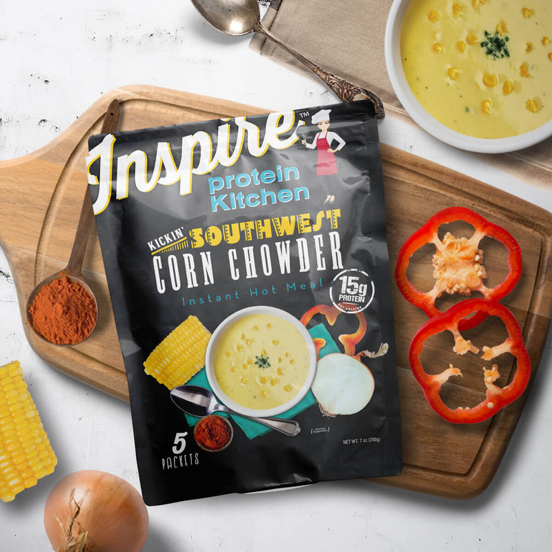 Inspire Protein Kitchen Southwest Corn Chowder – 15g Protein, Creamy and Satisfying