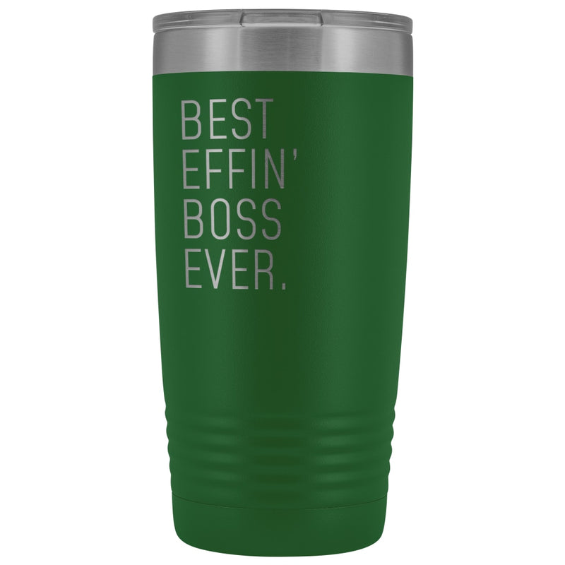 Personalized Boss Gift: Best Effin' Boss Ever. Insulated Tumbler 20oz