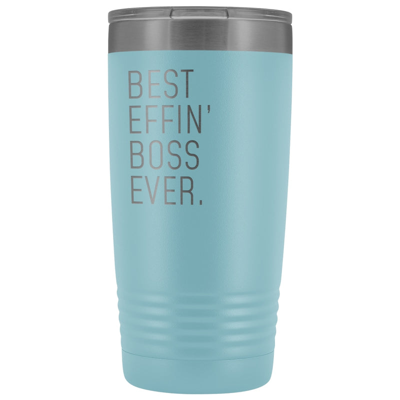 Personalized Boss Gift: Best Effin' Boss Ever. Insulated Tumbler 20oz