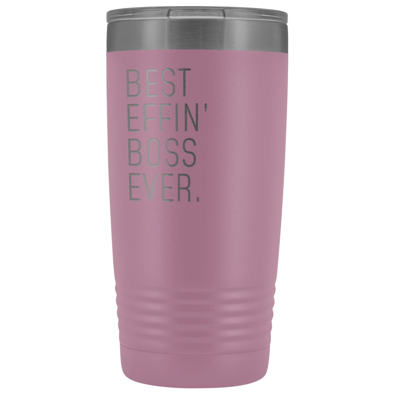 Personalized Boss Gift: Best Effin' Boss Ever. Insulated Tumbler 20oz