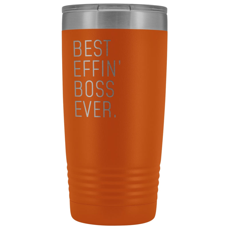 Personalized Boss Gift: Best Effin' Boss Ever. Insulated Tumbler 20oz