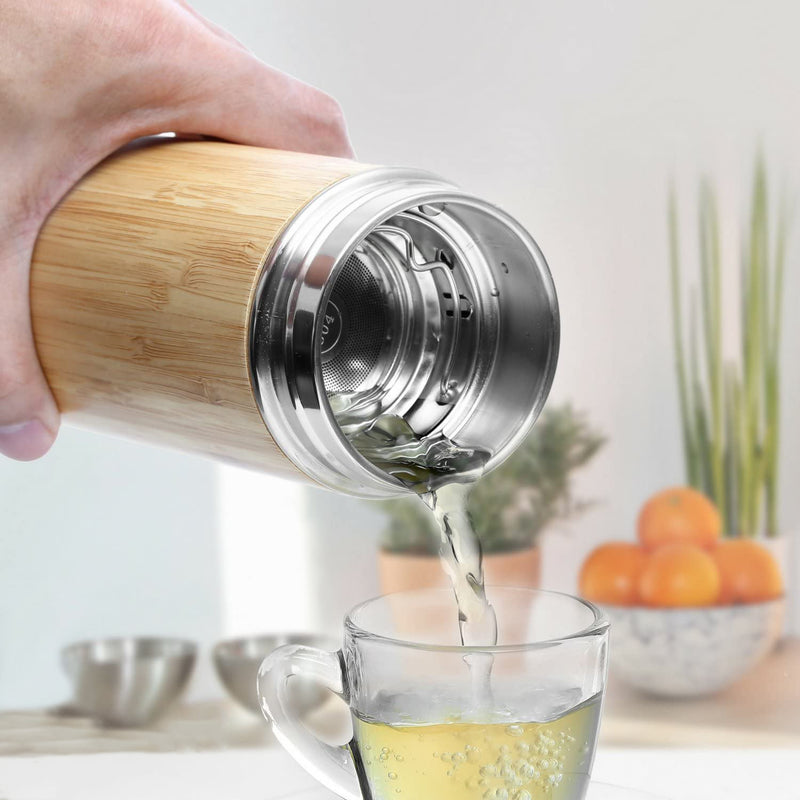 Bamboo Tumbler with Strainer