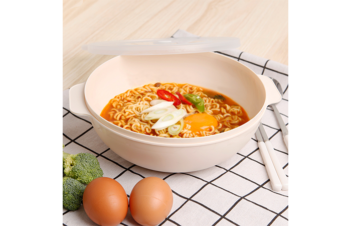 [가쯔] 전자렌지 찜기 계란찜 라면용기 특대1L 1+1(다크 그레이+인디핑크)