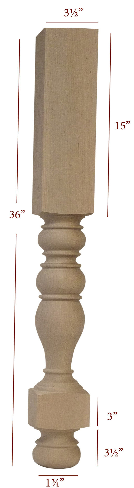 Georgian Kitchen Island Leg